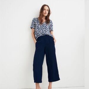 Madewell Tall Huston Pull-On Crop Pants - size M
